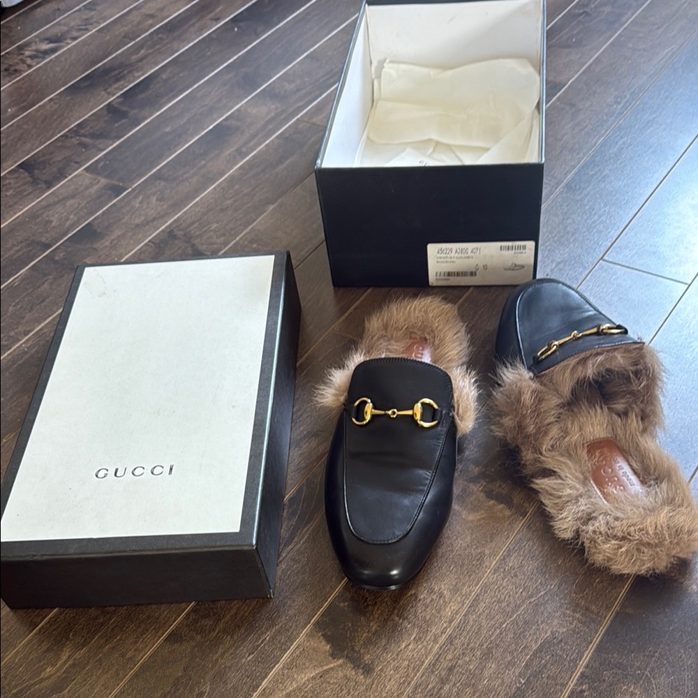 Gucci Princetown leather loafers like new